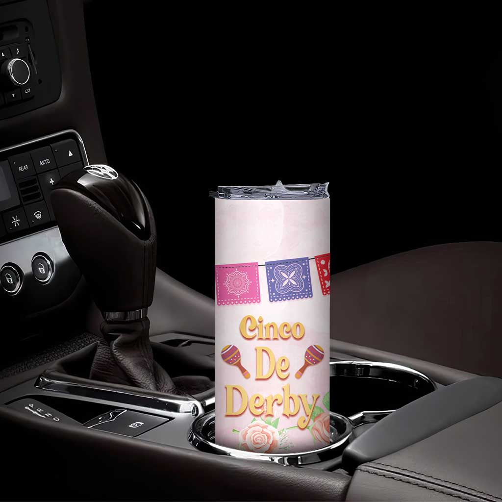 Cinco De Derby Skinny Tumbler 2025 Sombrero Horse Racing - Wonder Print Shop