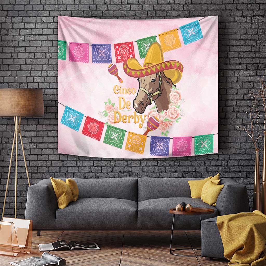 Cinco De Derby Tapestry 2025 Sombrero Horse Racing - Wonder Print Shop