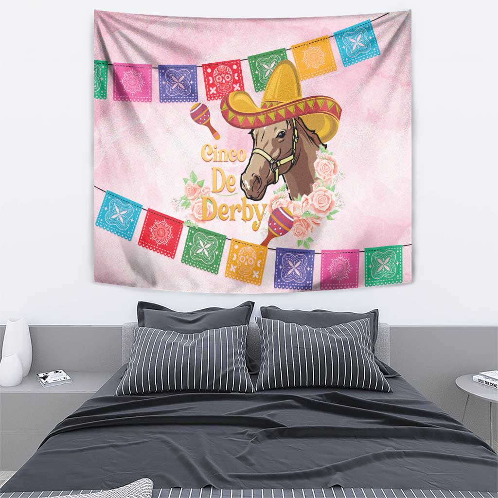 Cinco De Derby Tapestry 2025 Sombrero Horse Racing - Wonder Print Shop