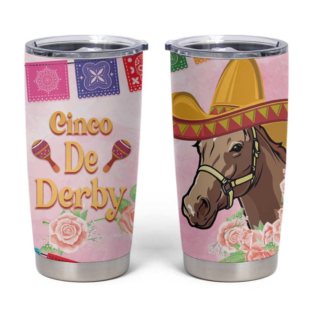 Cinco De Derby Tumbler Cup 2025 Sombrero Horse Racing - Wonder Print Shop