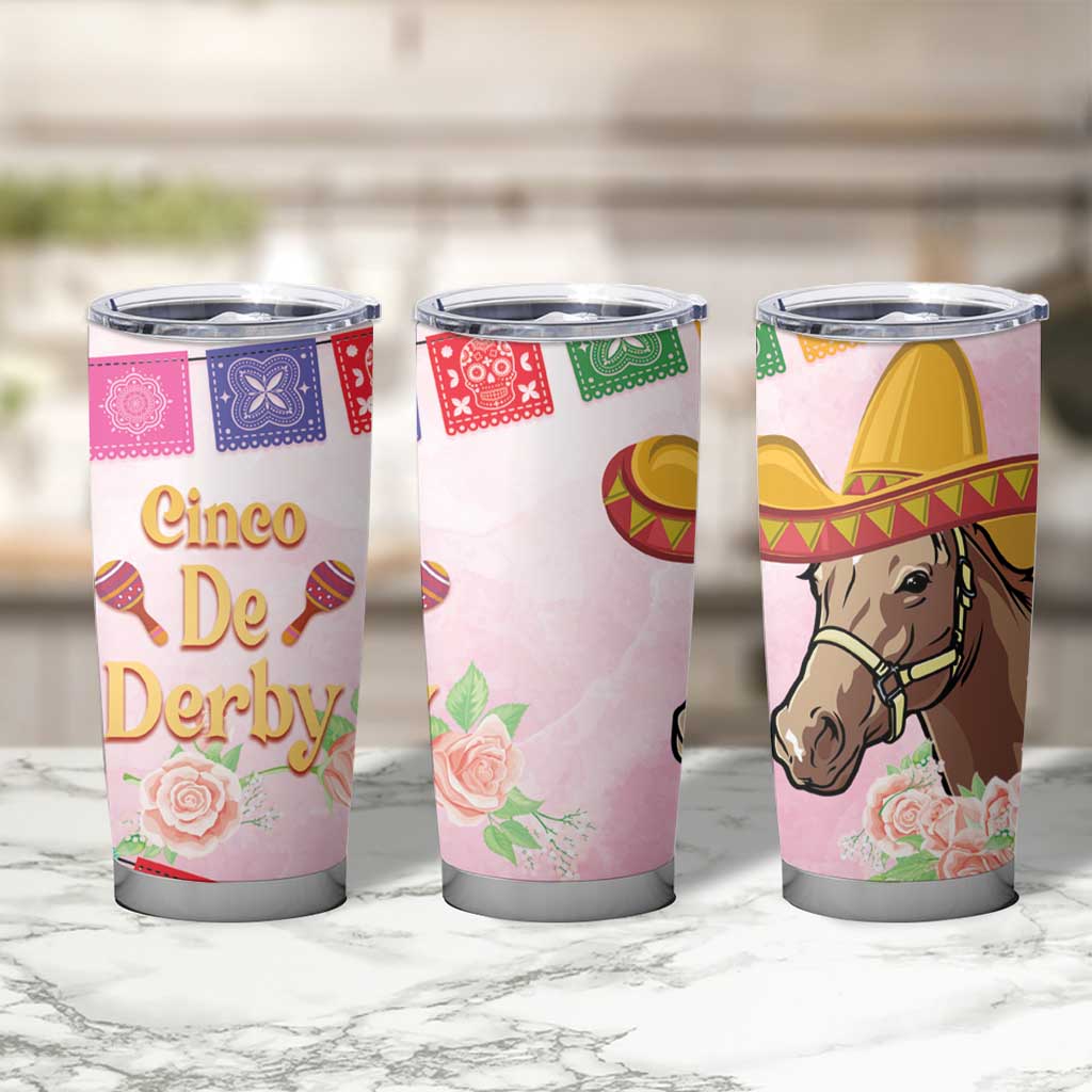Cinco De Derby Tumbler Cup 2025 Sombrero Horse Racing - Wonder Print Shop