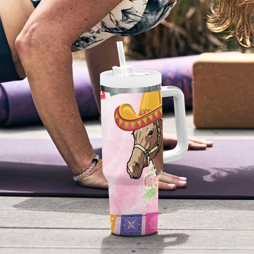 Cinco De Derby Tumbler With Handle 2025 Sombrero Horse Racing - Wonder Print Shop