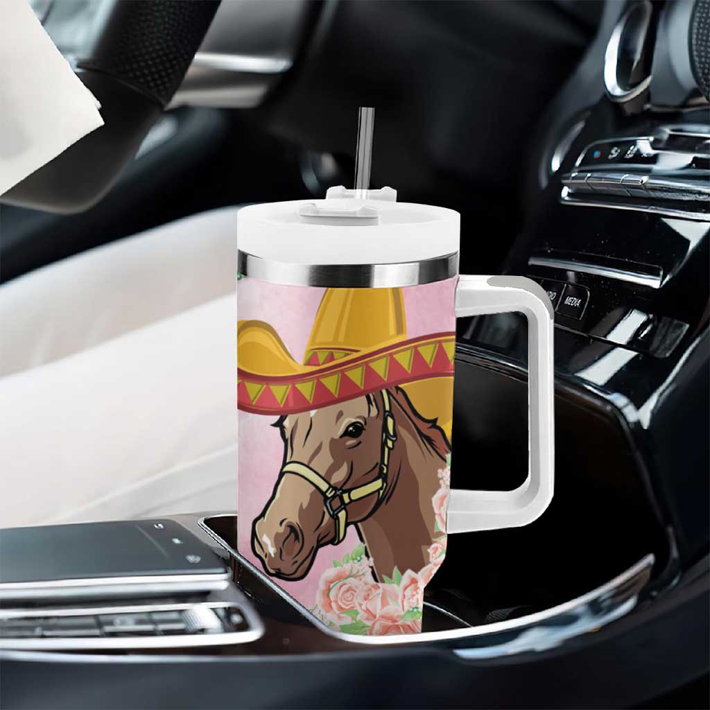 Cinco De Derby Tumbler With Handle 2025 Sombrero Horse Racing - Wonder Print Shop