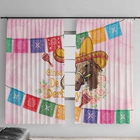 Cinco De Derby Window Curtain 2025 Sombrero Horse Racing - Wonder Print Shop