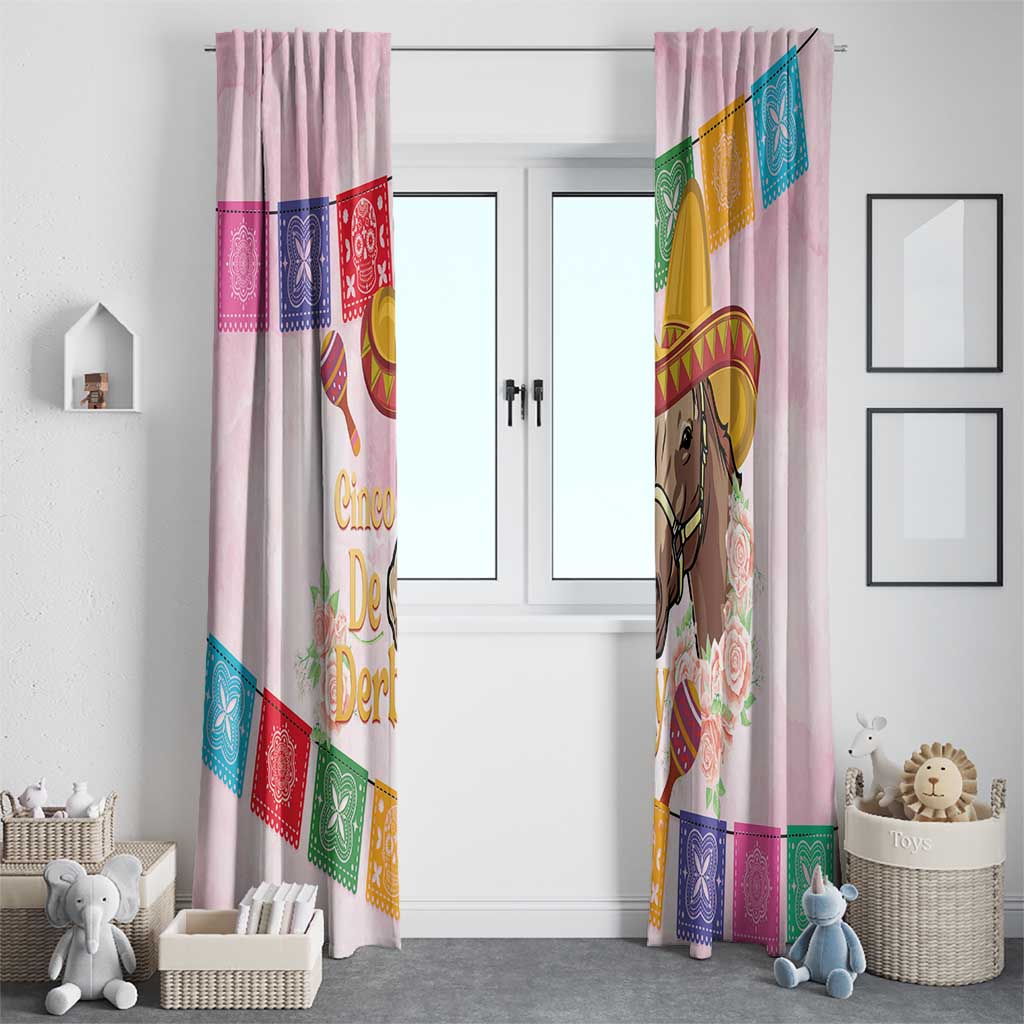 Cinco De Derby Window Curtain 2025 Sombrero Horse Racing - Wonder Print Shop