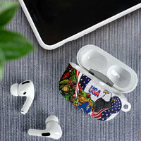 United States Puerto Rico AirPods Case USA Curve Flag With Coqui Drum - Wonder Print Shop