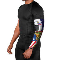 United States Puerto Rico Arm Sleeves USA Curve Flag With Coqui Drum - Wonder Print Shop