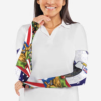 United States Puerto Rico Arm Sleeves USA Curve Flag With Coqui Drum - Wonder Print Shop