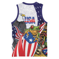United States Puerto Rico Basketball Jersey USA Curve Flag With Coqui Drum - Wonder Print Shop