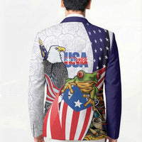 United States Puerto Rico Blazer USA Curve Flag With Coqui Drum - Wonder Print Shop