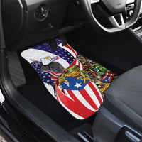 United States Puerto Rico Car Mats USA Curve Flag With Coqui Drum - Wonder Print Shop