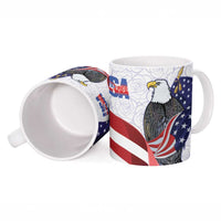 United States Puerto Rico Ceramic Mug USA Curve Flag With Coqui Drum - Wonder Print Shop