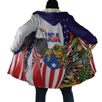 United States Puerto Rico Cloak USA Curve Flag With Coqui Drum - Wonder Print Shop