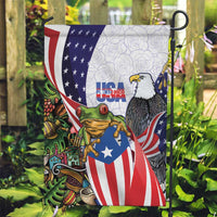 United States Puerto Rico Garden Flag USA Curve Flag With Coqui Drum - Wonder Print Shop