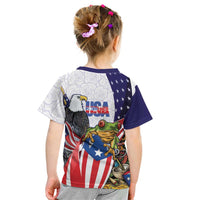 United States Puerto Rico Kid T Shirt USA Curve Flag With Coqui Drum - Wonder Print Shop
