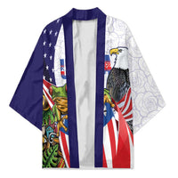 United States Puerto Rico Kimono USA Curve Flag With Coqui Drum - Wonder Print Shop