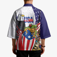United States Puerto Rico Kimono USA Curve Flag With Coqui Drum - Wonder Print Shop