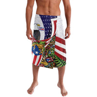 United States Puerto Rico Lavalava USA Curve Flag With Coqui Drum - Wonder Print Shop
