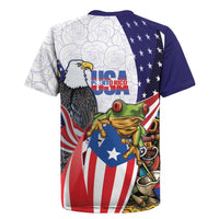 United States Puerto Rico Rugby Jersey USA Curve Flag With Coqui Drum - Wonder Print Shop