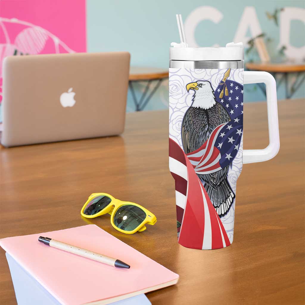 United States Puerto Rico Tumbler With Handle USA Curve Flag With Coqui Drum - Wonder Print Shop