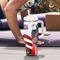 United States Puerto Rico Tumbler With Handle USA Curve Flag With Coqui Drum - Wonder Print Shop