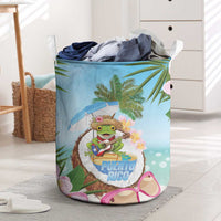 Puerto Rico Pava Coqui Laundry Basket Spirit Frog Tropical Beach Vibes - Wonder Print Shop