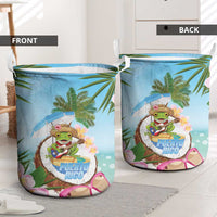 Puerto Rico Pava Coqui Laundry Basket Spirit Frog Tropical Beach Vibes - Wonder Print Shop