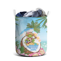 Puerto Rico Pava Coqui Laundry Basket Spirit Frog Tropical Beach Vibes - Wonder Print Shop