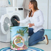 Puerto Rico Pava Coqui Laundry Basket Spirit Frog Tropical Beach Vibes - Wonder Print Shop