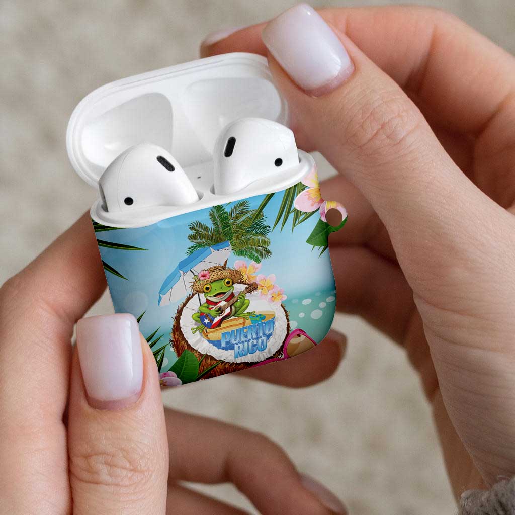 Puerto Rico Pava Coqui AirPods Case Spirit Frog Tropical Beach Vibes - Wonder Print Shop