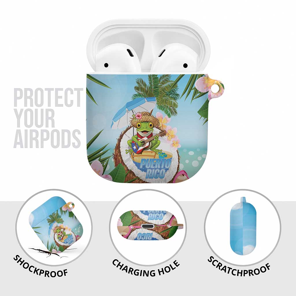 Puerto Rico Pava Coqui AirPods Case Spirit Frog Tropical Beach Vibes - Wonder Print Shop