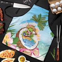 Puerto Rico Pava Coqui Apron Spirit Frog Tropical Beach Vibes - Wonder Print Shop
