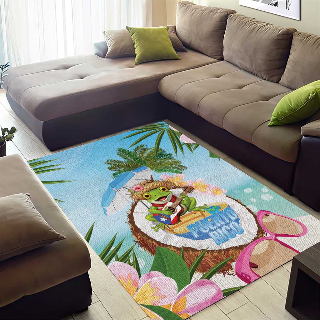 Puerto Rico Pava Coqui Area Rug Spirit Frog Tropical Beach Vibes - Wonder Print Shop