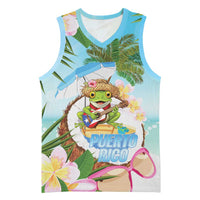 Puerto Rico Pava Coqui Basketball Jersey Spirit Frog Tropical Beach Vibes - Wonder Print Shop