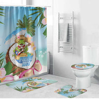 Puerto Rico Pava Coqui Bathroom Set Spirit Frog Tropical Beach Vibes - Wonder Print Shop