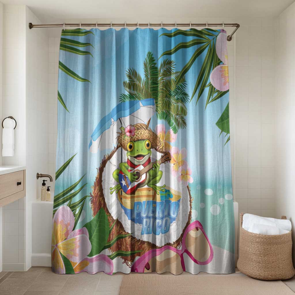 Puerto Rico Pava Coqui Bathroom Set Spirit Frog Tropical Beach Vibes - Wonder Print Shop