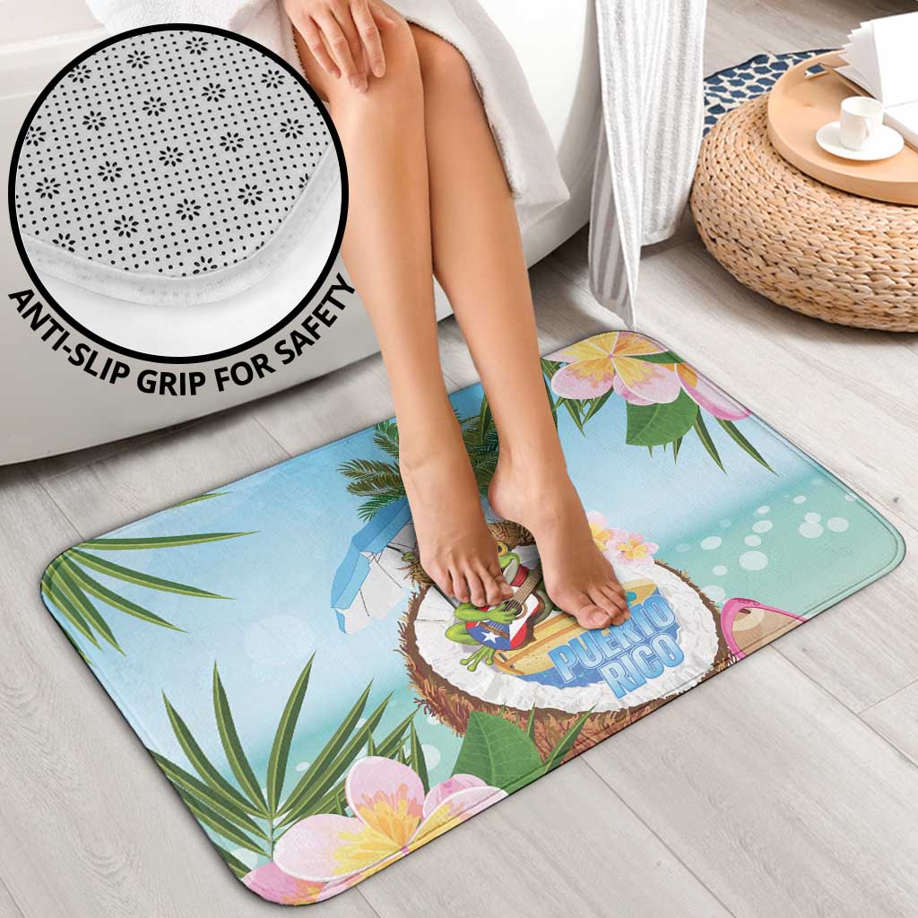 Puerto Rico Pava Coqui Bathroom Set Spirit Frog Tropical Beach Vibes - Wonder Print Shop