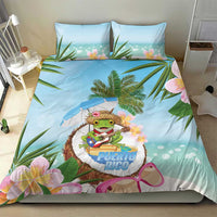 Puerto Rico Pava Coqui Bedding Set Spirit Frog Tropical Beach Vibes - Wonder Print Shop