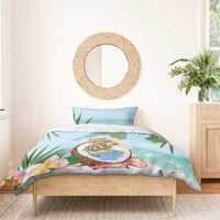 Puerto Rico Pava Coqui Bedding Set Spirit Frog Tropical Beach Vibes - Wonder Print Shop