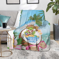 Puerto Rico Pava Coqui Blanket Spirit Frog Tropical Beach Vibes - Wonder Print Shop