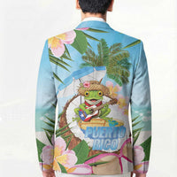 Puerto Rico Pava Coqui Blazer Spirit Frog Tropical Beach Vibes - Wonder Print Shop