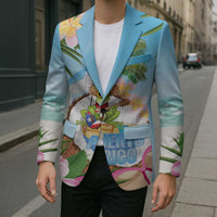 Puerto Rico Pava Coqui Blazer Spirit Frog Tropical Beach Vibes - Wonder Print Shop