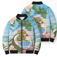 Puerto Rico Pava Coqui Bomber Puffer Jacket Spirit Frog Tropical Beach Vibes - Wonder Print Shop