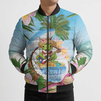 Puerto Rico Pava Coqui Bomber Puffer Jacket Spirit Frog Tropical Beach Vibes - Wonder Print Shop