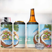 Puerto Rico Pava Coqui 4 in 1 Can Cooler Tumbler Spirit Frog Tropical Beach Vibes - Wonder Print Shop
