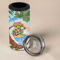 Puerto Rico Pava Coqui 4 in 1 Can Cooler Tumbler Spirit Frog Tropical Beach Vibes - Wonder Print Shop