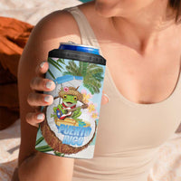 Puerto Rico Pava Coqui 4 in 1 Can Cooler Tumbler Spirit Frog Tropical Beach Vibes - Wonder Print Shop