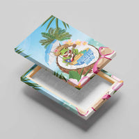 Puerto Rico Pava Coqui Canvas Wall Art Spirit Frog Tropical Beach Vibes - Wonder Print Shop
