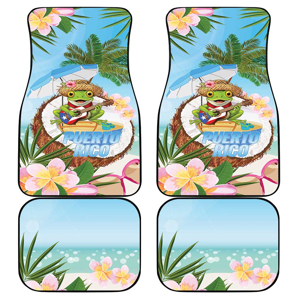 Puerto Rico Pava Coqui Car Mats Spirit Frog Tropical Beach Vibes - Wonder Print Shop