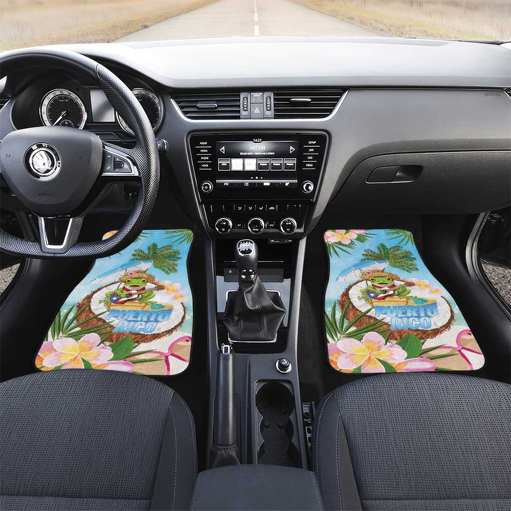 Puerto Rico Pava Coqui Car Mats Spirit Frog Tropical Beach Vibes - Wonder Print Shop